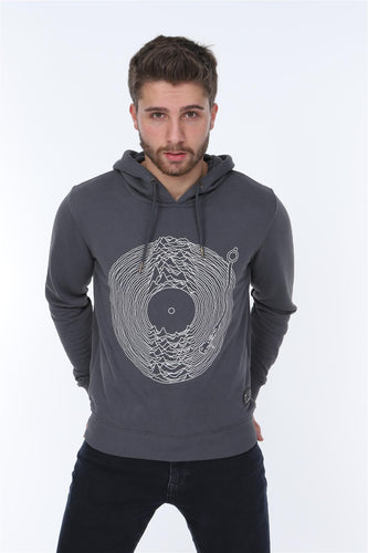 Grey Joy Division Printed Cotton Hoodie Timya Wholesale S-Ponder