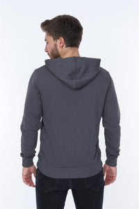 Grey Joy Division Printed Cotton Hoodie