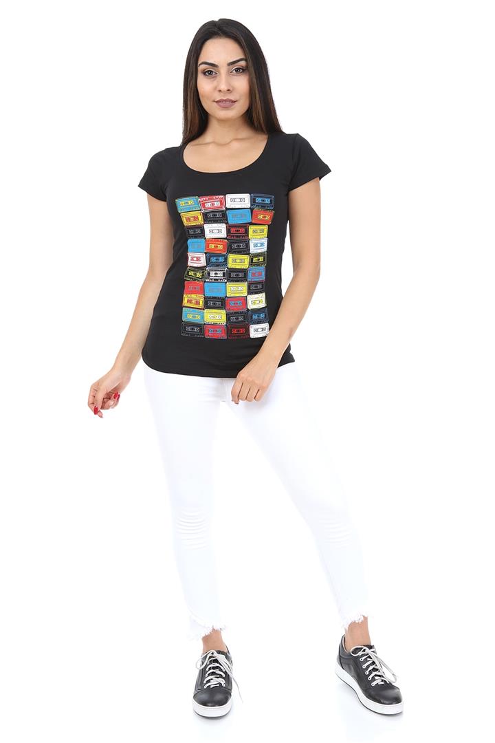 The Vintage Colour Cassette Cotton Women's T-Shirt