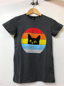 Anthracite Rainbow Cat Cotton Kids Child Junior T-Shirt Tee Top Timya Wholesale S-Ponder