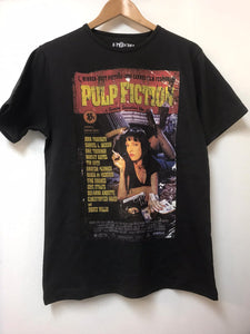 Pulp Fiction Movie Printed Cotton Black  Regular  T-shirt