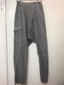 Unisex Denim Design High Waist Trousers