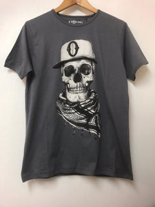Scarf Skull Printed Cotton T-shirt