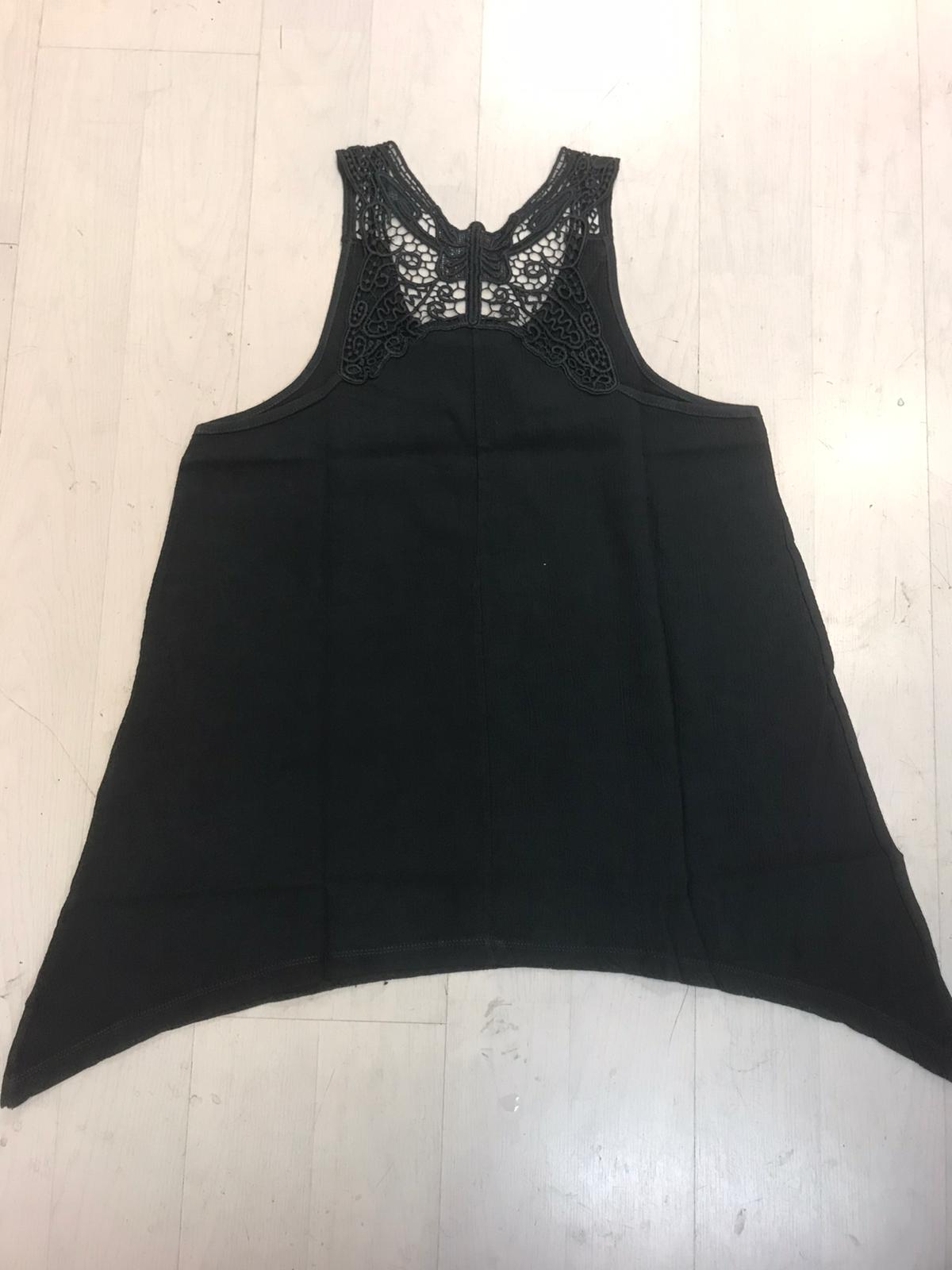 Charcoal Curved Hem  Women Vest