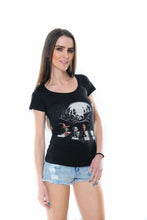 Load image into Gallery viewer, Black Abbey Road The Nightmare Before Christmas Movie Printed Cotton Women T-shirt Tee Top Timya Wholesale S-Ponder
