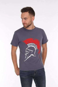 Grey Roman Helmet Printed Cotton T-shirt Tee Top Timya Wholesale S-Ponder