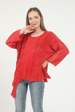 Load image into Gallery viewer, Asymetric Cotton Washed Lined Women Jumper
