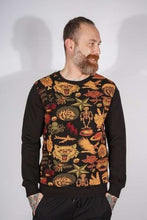 Load image into Gallery viewer, Orange - Black Skull Skeleton Gothic Cotton Sweatshirt Timya Wholesale S-Ponder

