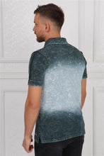 Load image into Gallery viewer, Shaded Green Stone Washed Cotton Men Polo T-Shirt - S-Ponder Shop
